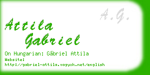 attila gabriel business card